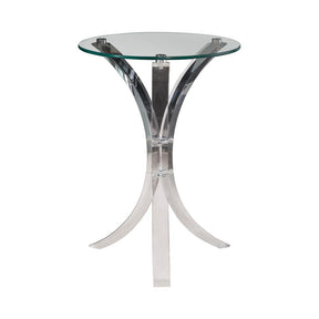 Emmett Round Accent Table Clear - End Table - Half Price Furniture