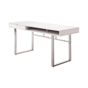Whitman 4-drawer Writing Desk Glossy White - Desk - Half Price Furniture