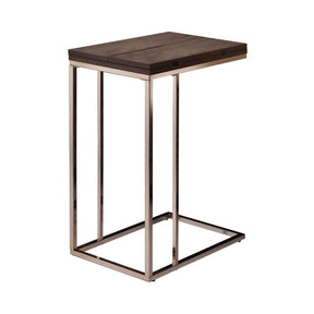 Pedro Expandable Top Accent Table Chestnut and Chrome Pedro Expandable Top Accent Table Chestnut and Chrome Half Price Furniture