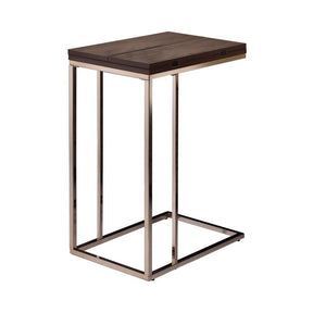 Pedro Expandable Top Accent Table Chestnut and Chrome - End Table - Half Price Furniture