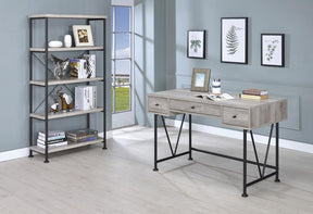 Analiese 4-shelf Open Bookcase Grey Driftwood - Bookcase - Half Price Furniture