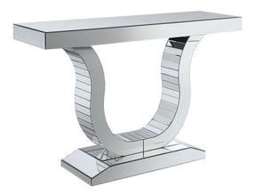 Saanvi Console Table with U-shaped Base Clear Mirror - Console Table - Half Price Furniture