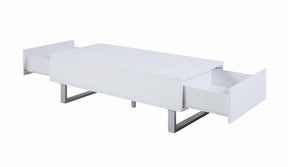 Atchison 2-drawer Coffee Table High Glossy White - Coffee Table - Half Price Furniture