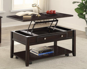 Baylor Lift Top Coffee Table with Hidden Storage Walnut - Coffee Table - Half Price Furniture