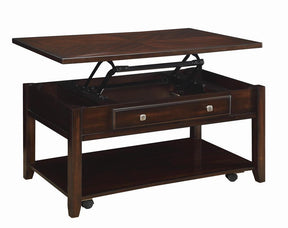 Baylor Lift Top Coffee Table with Hidden Storage Walnut - Coffee Table - Half Price Furniture