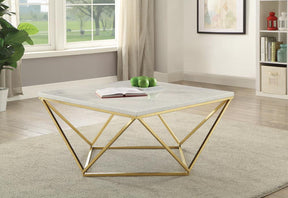 Elana Rectangle 2-shelf Coffee Table Glossy White - Coffee Table - Half Price Furniture
