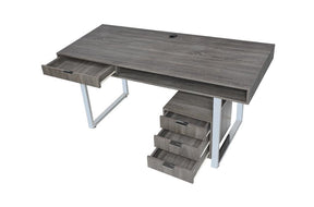 Whitman 4-drawer Writing Desk Weathered Grey - Desk - Half Price Furniture