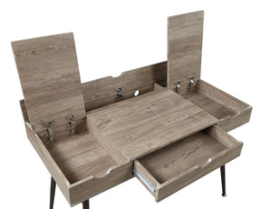 Rafael 1-drawer Writing Desk Rustic Driftwood Half Price Furniture