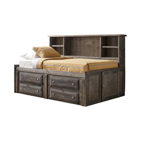 Wrangle Hill Twin Storage Daybed Gun Smoke Half Price Furniture