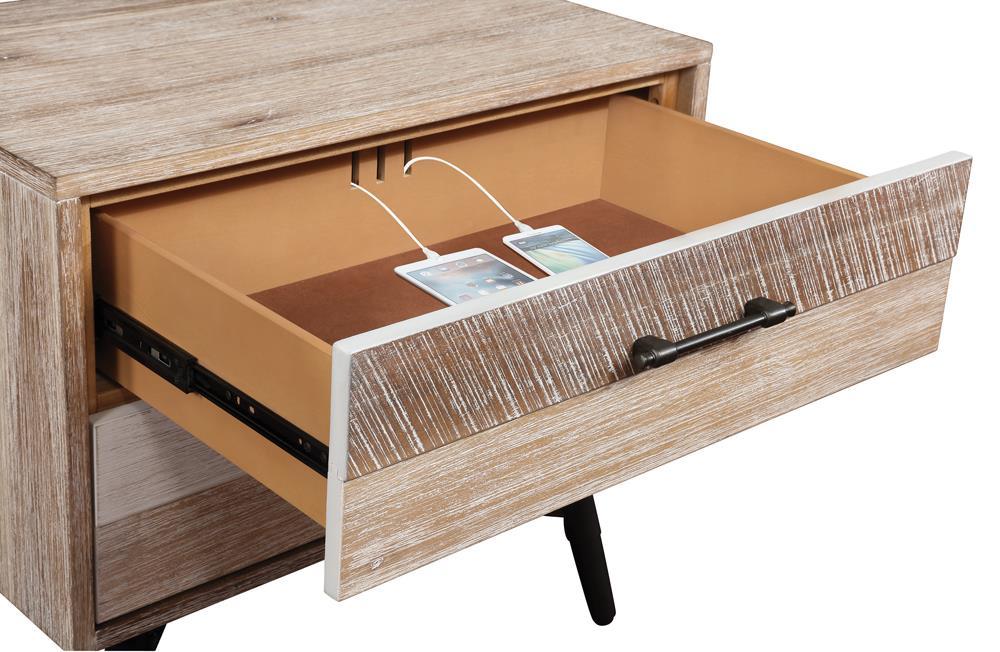 Marlow 2-drawer Nightstand Rough Sawn Multi Marlow 2-drawer Nightstand Rough Sawn Multi Half Price Furniture