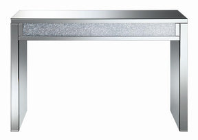 Gillian Rectangular Sofa Table Silver and Clear Mirror - Sofa Table - Half Price Furniture