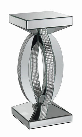 Amalia Square End Table with Lower Shelf Clear Mirror - End Table - Half Price Furniture