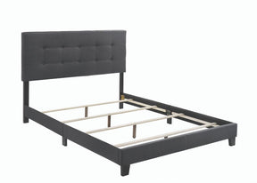 Mapes Tufted Upholstered Queen Bed Charcoal Half Price Furniture