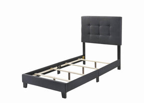 Mapes Tufted Upholstered Twin Bed Charcoal - Bed - Half Price Furniture