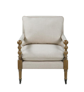 Dempsy Upholstered Accent Chair with Casters Beige  Half Price Furniture