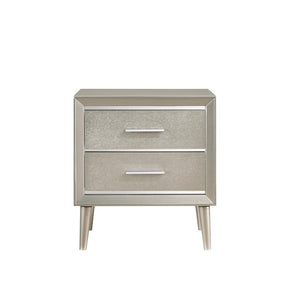 Ramon 2-drawer Nightstand Metallic Sterling - Half Price Furniture