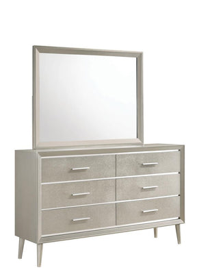 Ramon Dresser Mirror Metallic Sterling - Mirror - Half Price Furniture