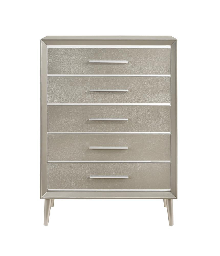 Ramon 5-drawer Chest Metallic Sterling - Half Price Furniture
