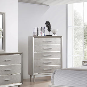 Ramon 5-drawer Chest Metallic Sterling - Chest - Half Price Furniture