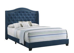 Sonoma Eastern King Camel Headboard with Nailhead Trim Bed Blue - Bed - Half Price Furniture