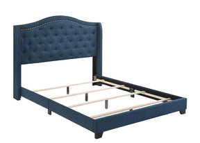 Sonoma Full Camel Headboard Bed with Nailhead Trim Blue - Half Price Furniture