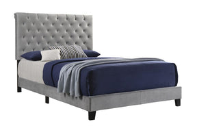 Warner Eastern King Upholstered Bed Grey - Bed - Half Price Furniture