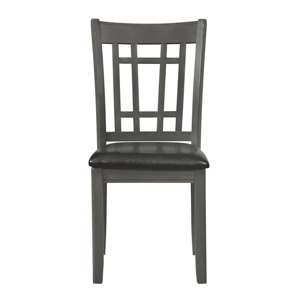 Lavon Padded Dining Side Chairs Medium Grey and Black (Set of 2) - Half Price Furniture