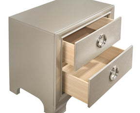 Salford 2-drawer Nightstand Metallic Sterling Half Price Furniture