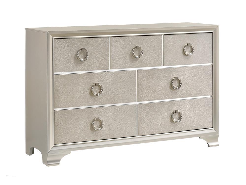 Salford 7-drawer Dresser Metallic Sterling - Half Price Furniture