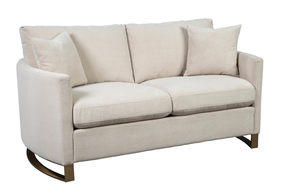 Corliss Upholstered Arched Arms Loveseat Beige - Loveseat - Half Price Furniture