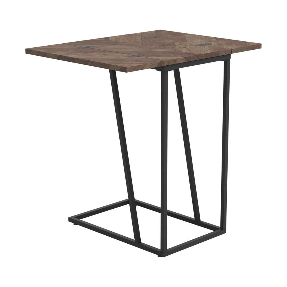 Carly Expandable Chevron Rectangular Accent Table Tobacco  Half Price Furniture