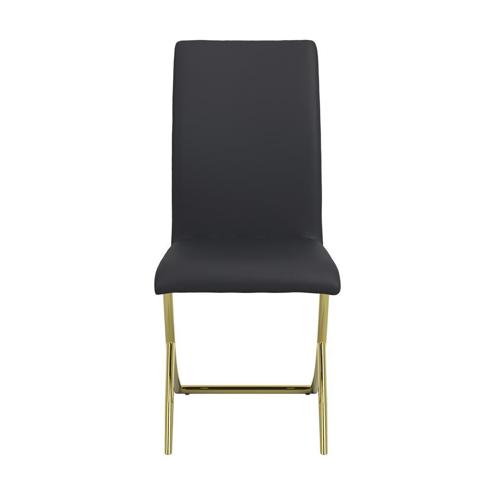 Carmelia Upholstered Side Chairs Black (Set of 4) - Half Price Furniture