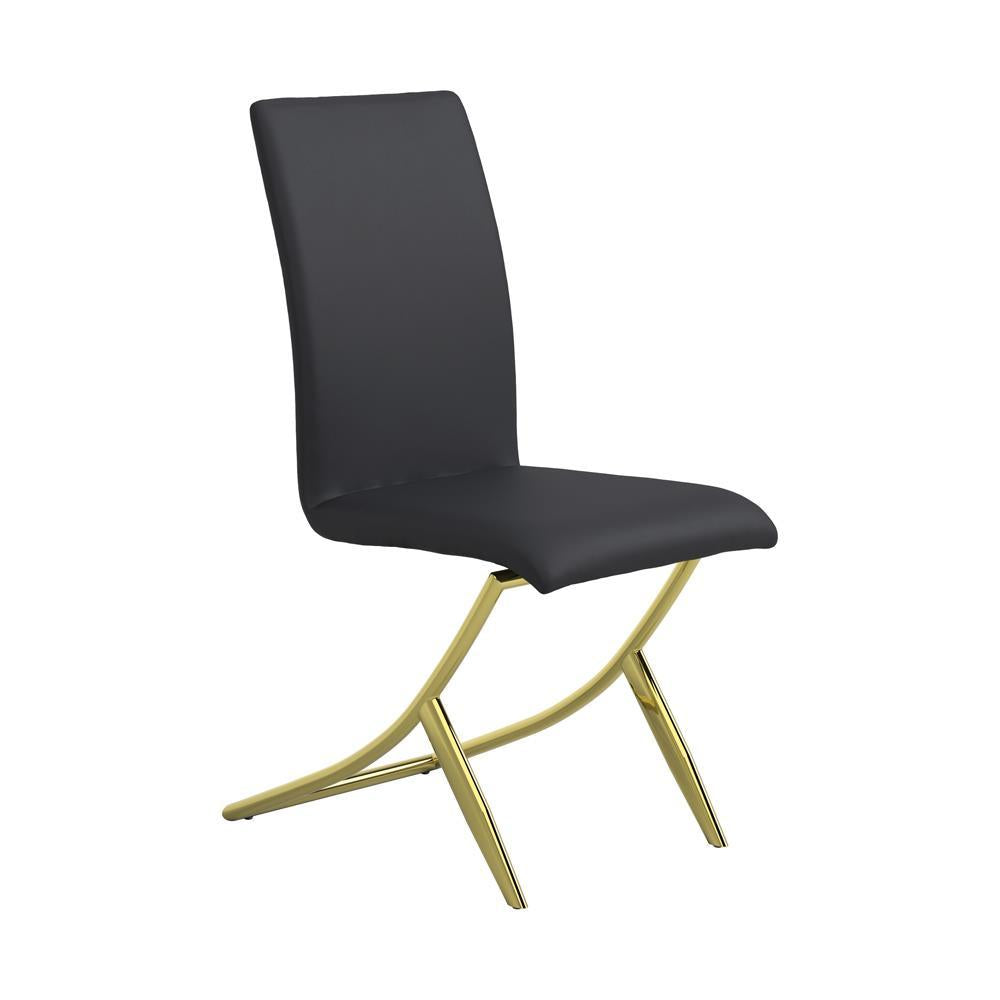 Carmelia Upholstered Side Chairs Black (Set of 4) - Half Price Furniture