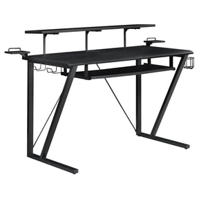 Wedalia Gaming Desk with Cup Holder Gunmetal - Desk - Half Price Furniture