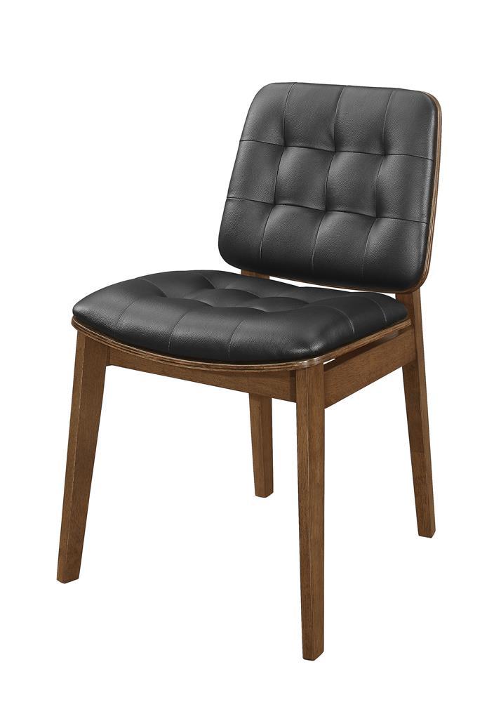 Redbridge Tufted Back Side Chairs Natural Walnut and Black (Set of 2) - Half Price Furniture