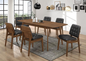 Redbridge Tufted Back Side Chairs Natural Walnut and Black (Set of 2) - Half Price Furniture