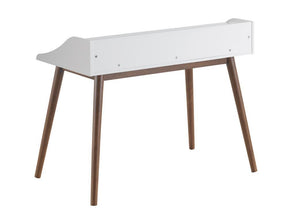 Percy 4-Compartment Writing Desk White and Walnut Half Price Furniture