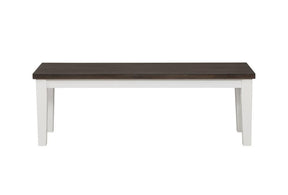 Kingman Rectangular Bench Espresso and White - Bench - Half Price Furniture