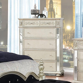 Heidi 5-drawer Chest Metallic Platinum Heidi 5-drawer Chest Metallic Platinum Half Price Furniture