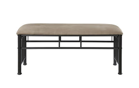 Livingston Upholstered Bench Brown and Dark Bronze - Half Price Furniture