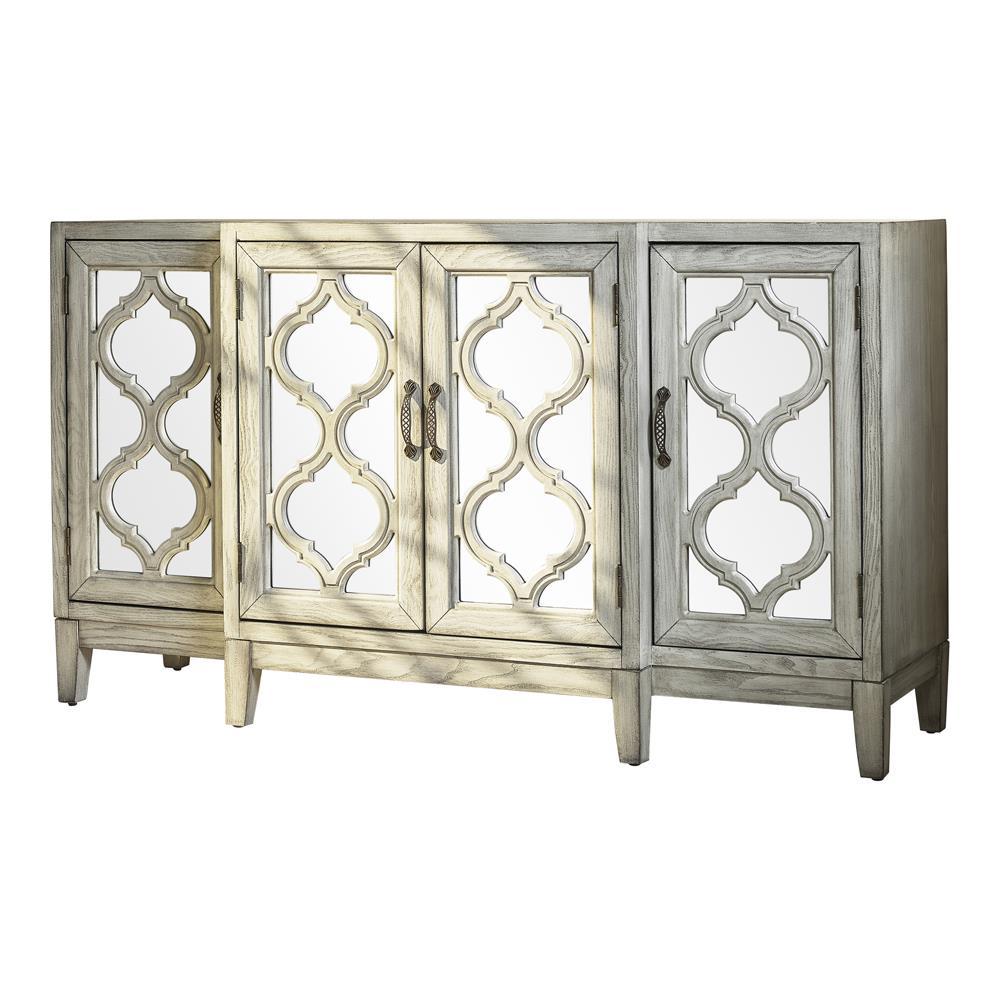 Mckellen 4-door Accent Cabinet Antique White - Half Price Furniture