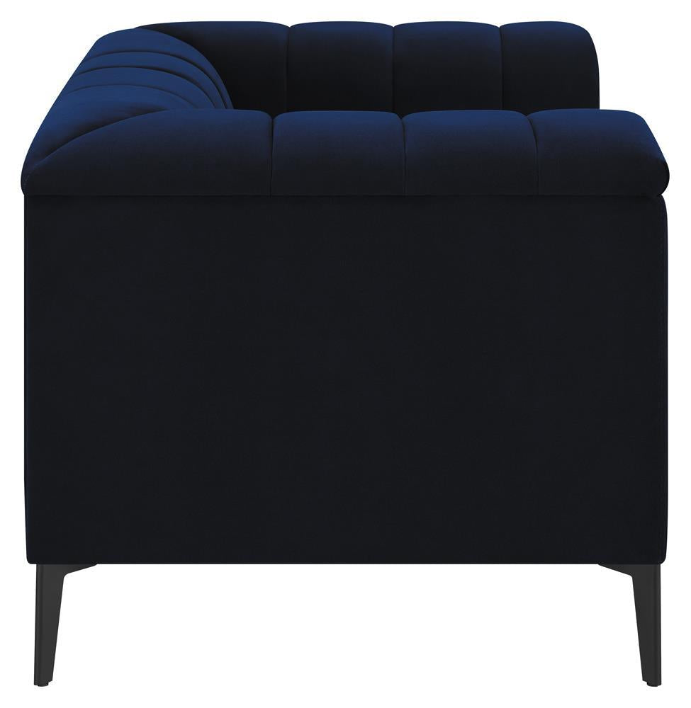 Chalet Tuxedo Arm Chair Blue - Half Price Furniture