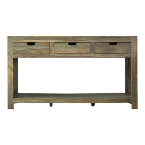 Esther 3-drawer Storage Console Table Natural Sheesham Half Price Furniture