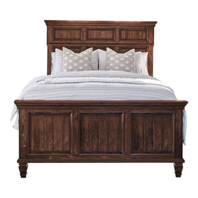 Avenue Queen Panel Bed Weathered Burnished Brown - Bed - Half Price Furniture
