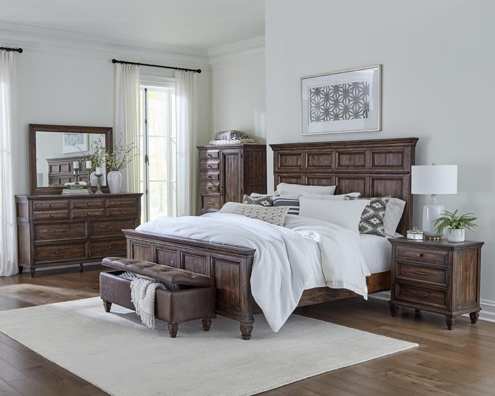 Avenue California King Panel Bed Weathered Burnished Brown - Half Price Furniture