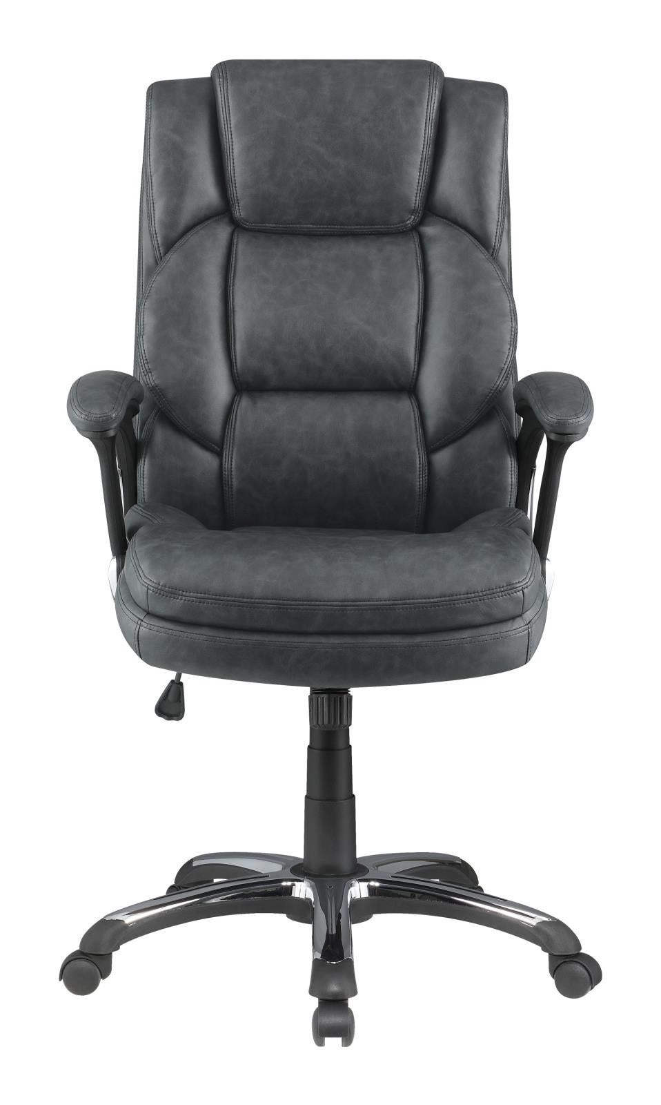 Nerris Adjustable Height Office Chair with Padded Arm Grey and Black Nerris Adjustable Height Office Chair with Padded Arm Grey and Black Half Price Furniture