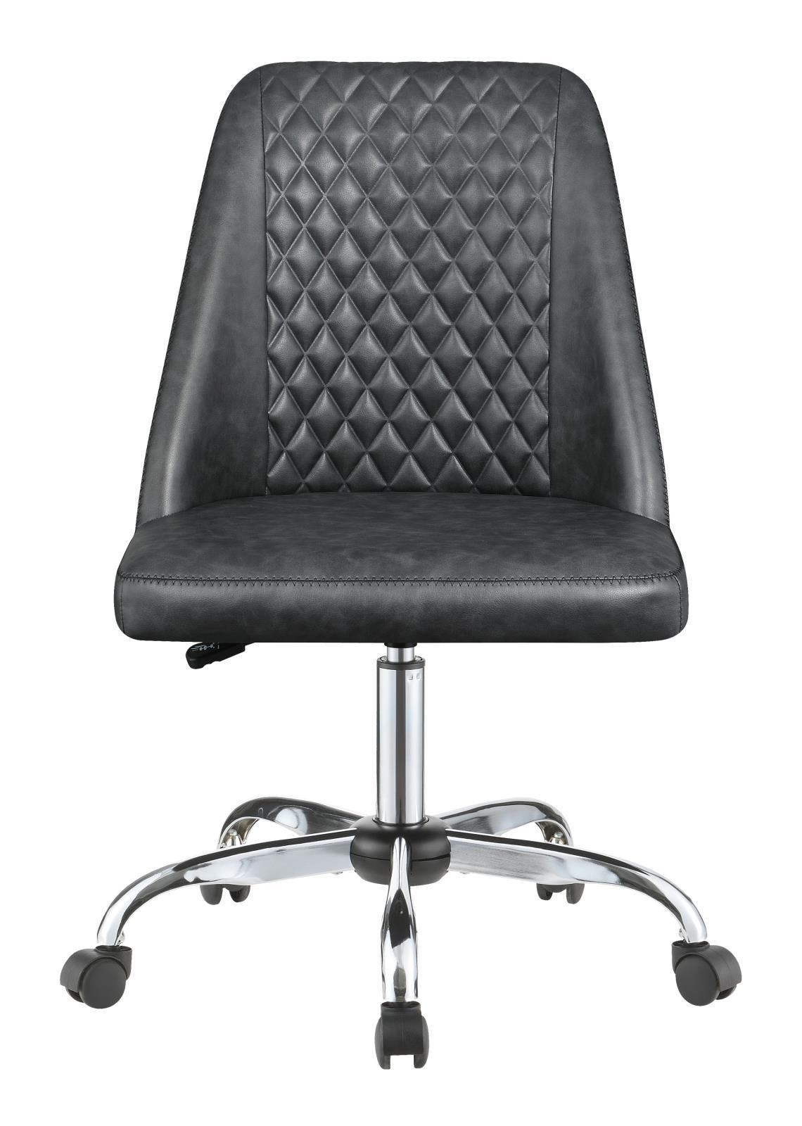 Althea Upholstered Tufted Back Office Chair Grey and Chrome Althea Upholstered Tufted Back Office Chair Grey and Chrome Half Price Furniture