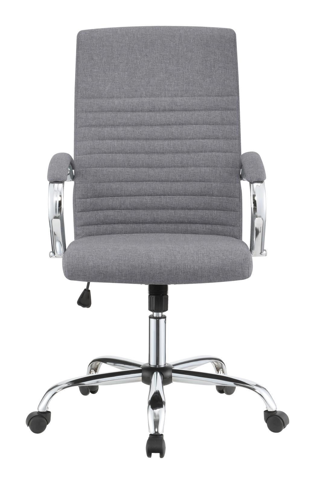 Abisko Upholstered Office Chair with Casters Grey and Chrome Abisko Upholstered Office Chair with Casters Grey and Chrome Half Price Furniture