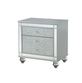 Gunnison 2-drawer Nightstand Silver Metallic - Nightstand - Half Price Furniture