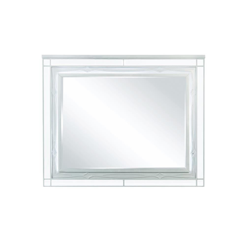 Gunnison Dresser Mirror with LED Lighting Silver Metallic - Half Price Furniture